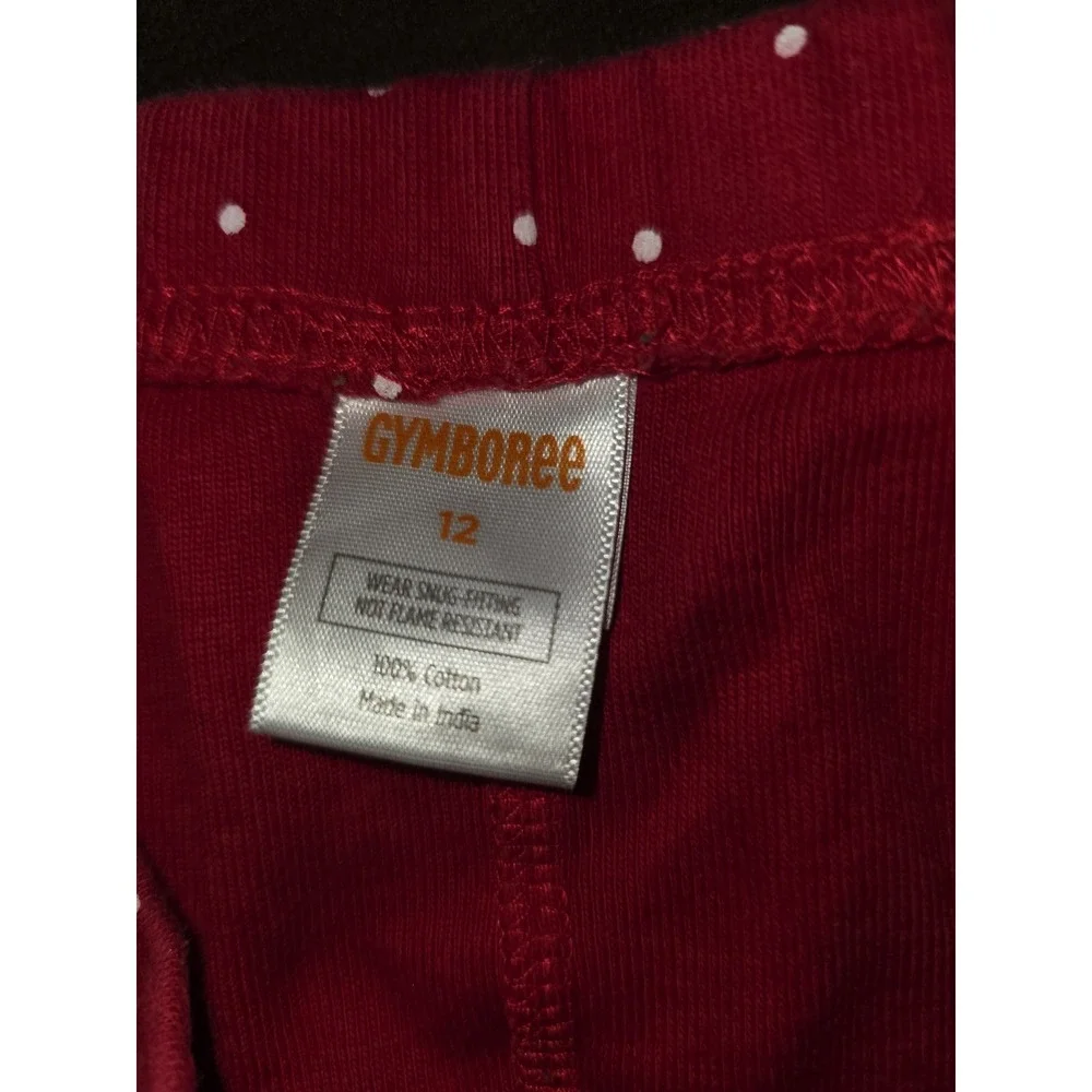 Gymboree candy apple back to school pajamas gymmies size 12